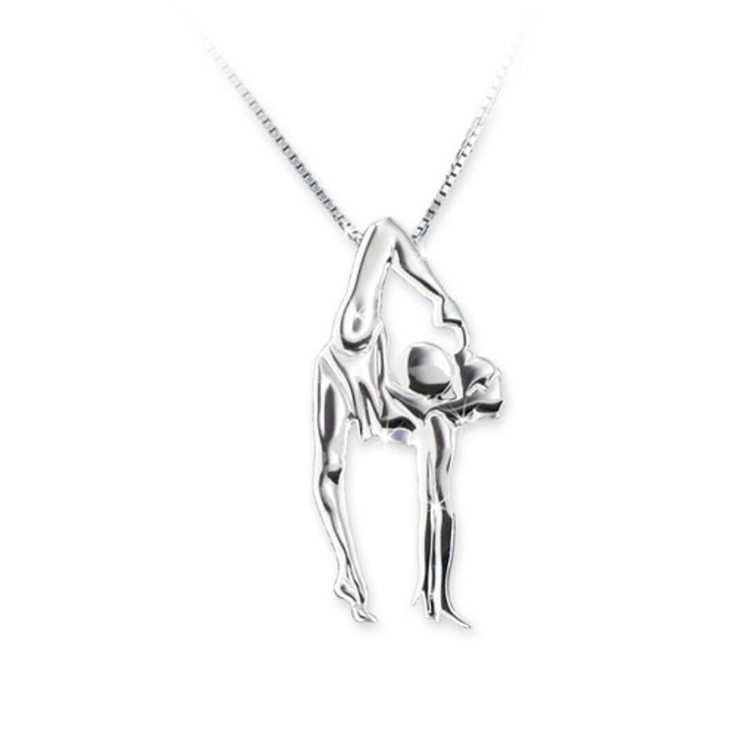 Venetian Silver 925 Necklace "Gymnast with Ball"