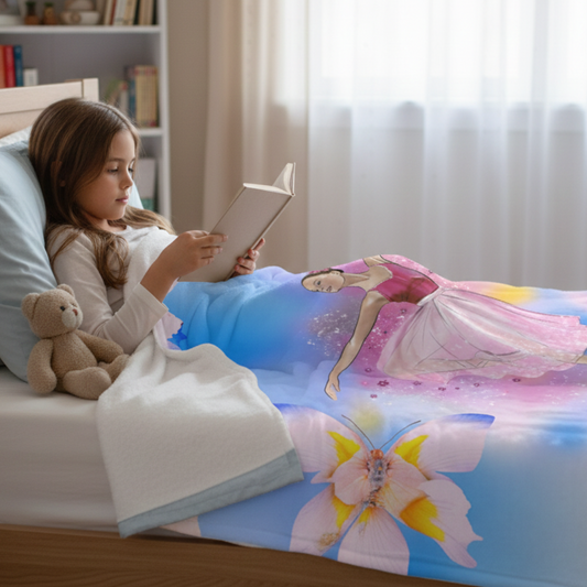 Throw Blanket with Ballerina Pink