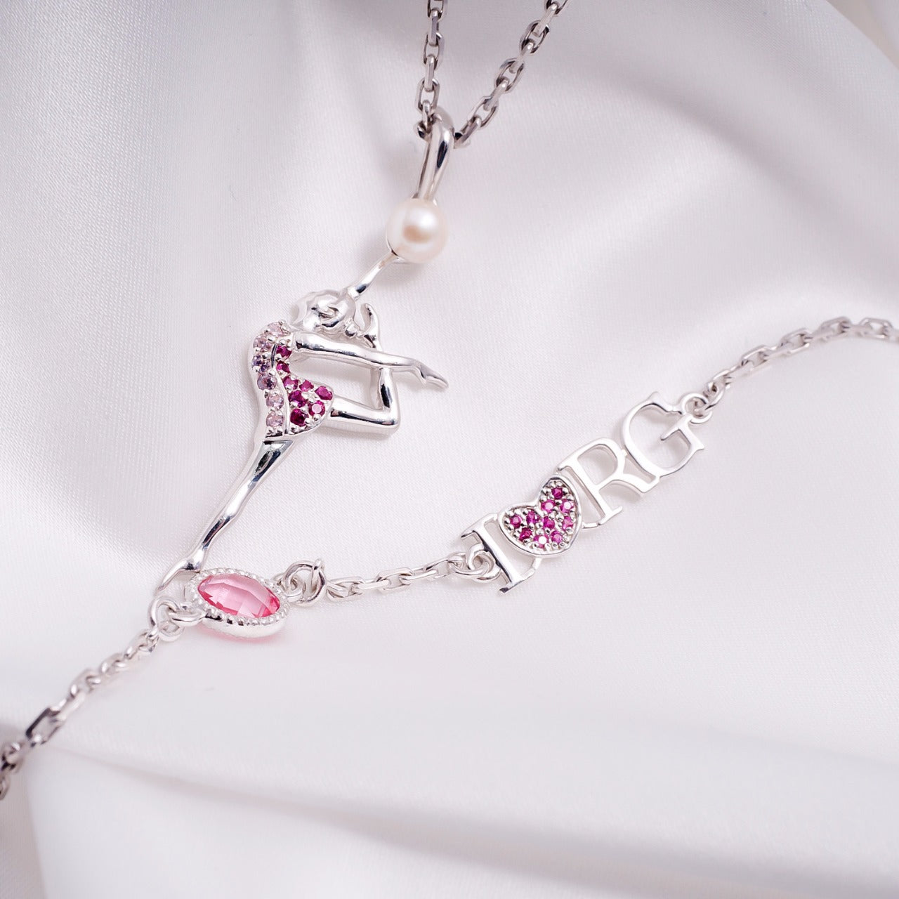 Silver Bracelet "I love RG"