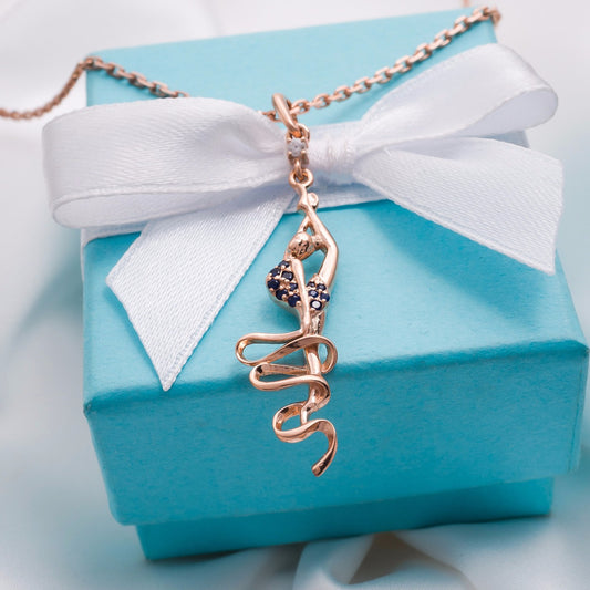 Silver Pendant "Gymnast with a Ribbon"