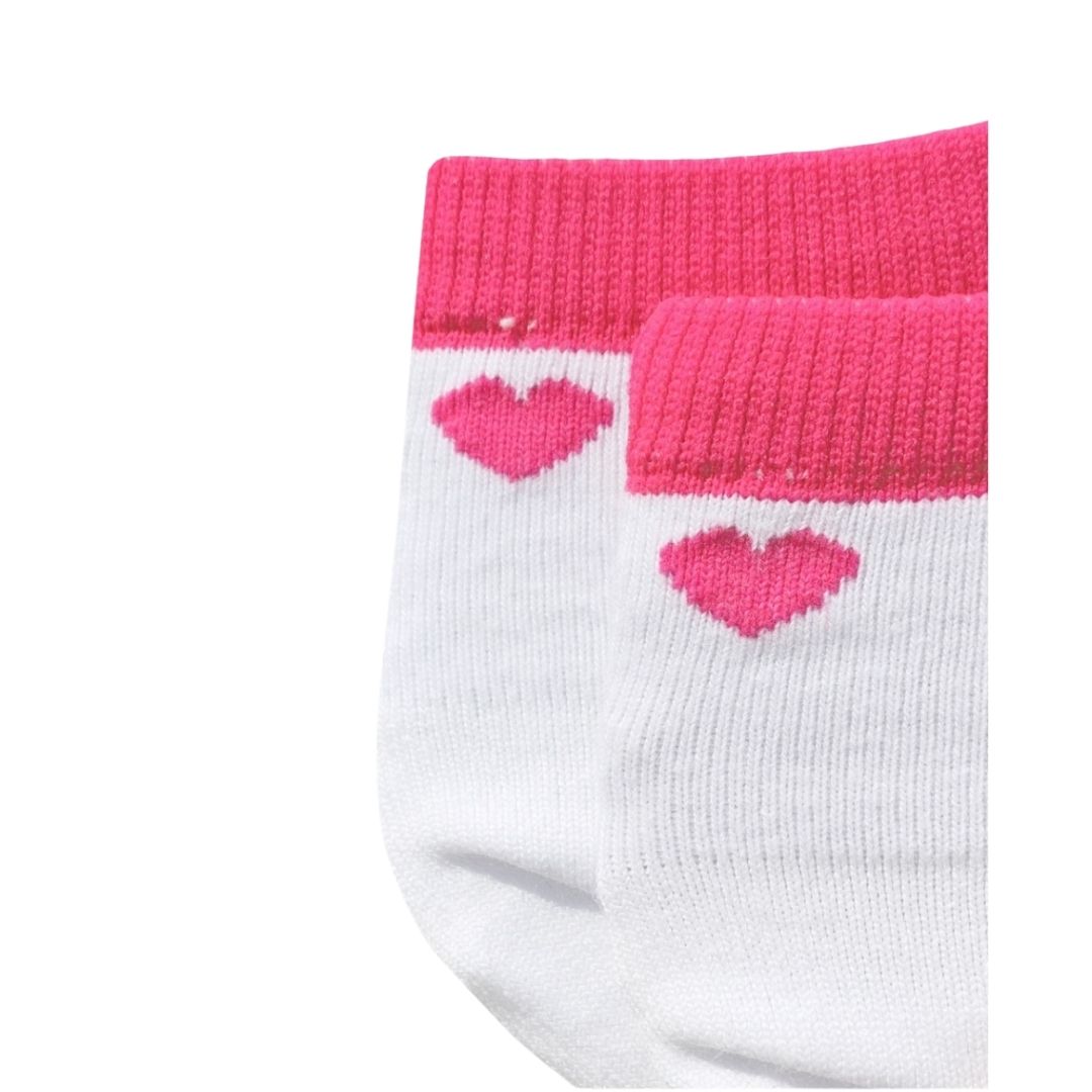 Reinforced sole socks with ribbon gymnast print