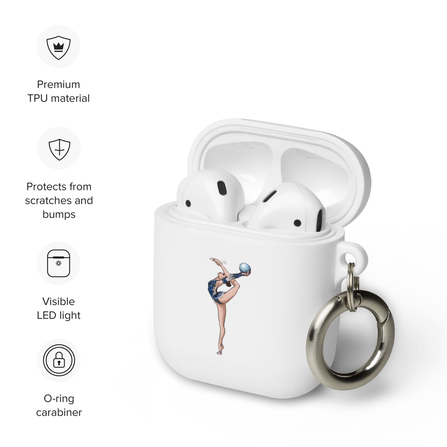 AirPods case with Gymnast Print