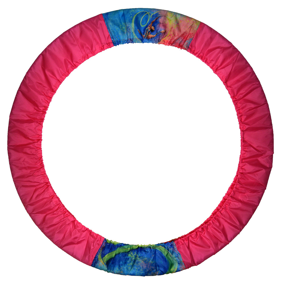 pink protective cover for rhythmic gymnastics hoop