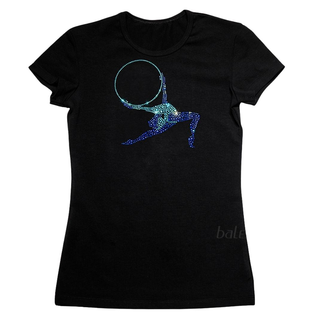 Gymnastics T-shirt with crystals