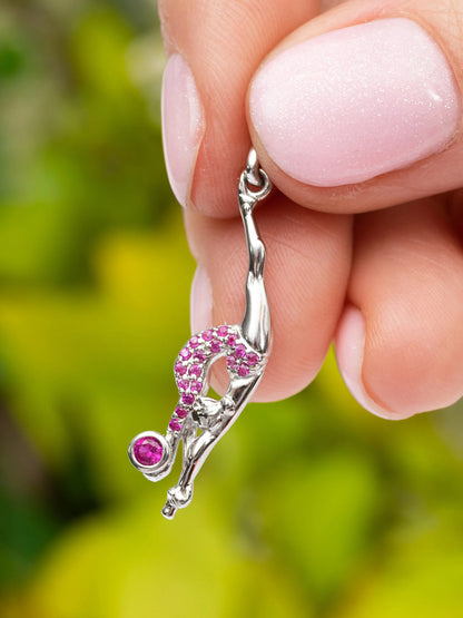 Silver Pendant with gemstones "Anturnan"