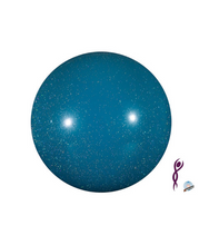 Load image into Gallery viewer, Rhythmic Gymnastics Ball Venturelli Glitter SILVER LINE - 18cm
