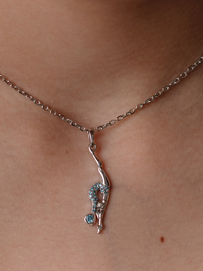 Silver Pendant with gemstones "Anturnan"
