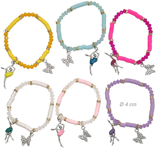 Gymnast Bracelet with Butterfly and Beads