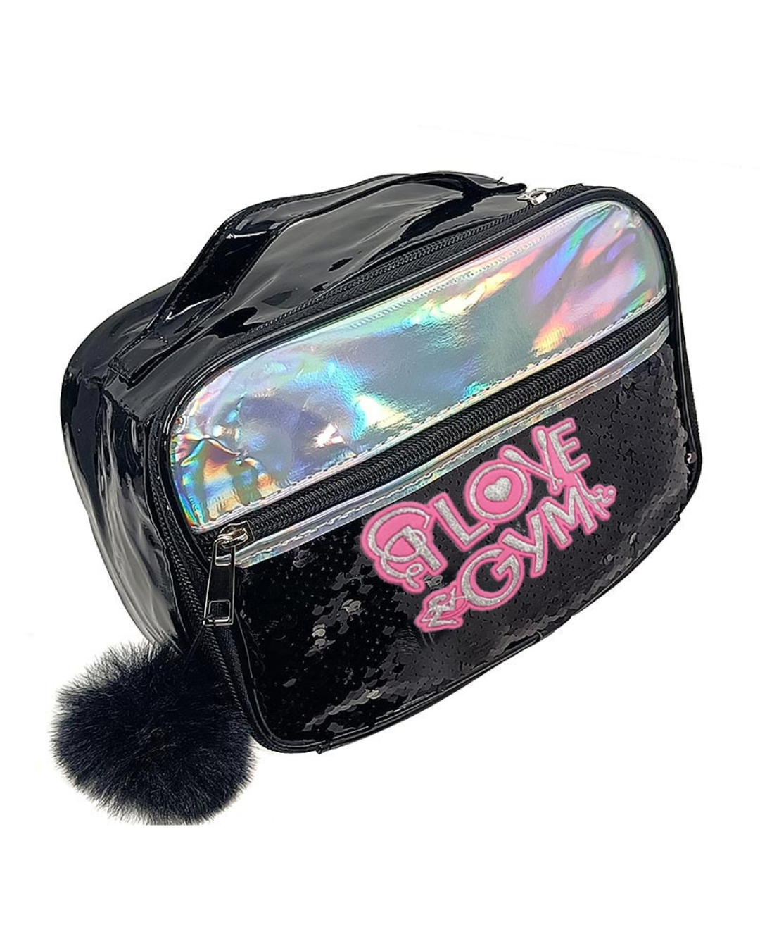 Sequin beauty case "I LOVE GYM"