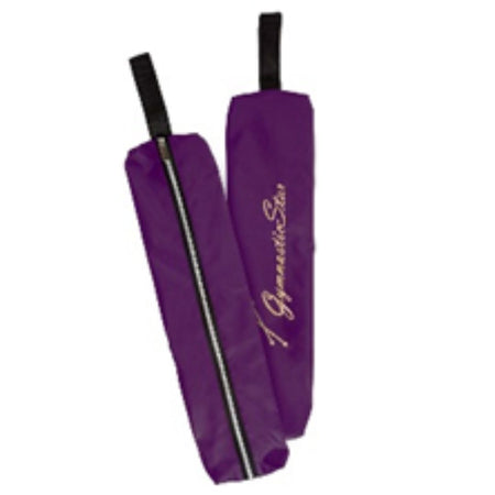 Purple cover for rhythmic gymnastics clubs with embroidery
