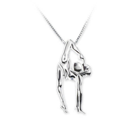 Venetian Silver 925 Necklace "Gymnast with Ball"