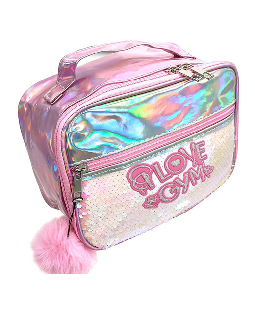 Sequin beauty case "I LOVE GYM"