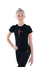 Load image into Gallery viewer, Gymnastics T-shirt with crystals
