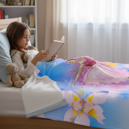 Throw Blanket with Ballerina Pink