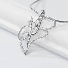 Load image into Gallery viewer, Silver Pendant “Girl performing with a Ribbon”
