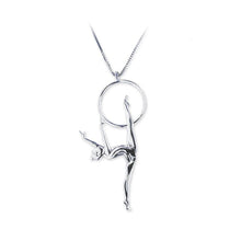 Load image into Gallery viewer, Venetian Silver 925 Necklace &quot;Gymnast with Hoop&quot;

