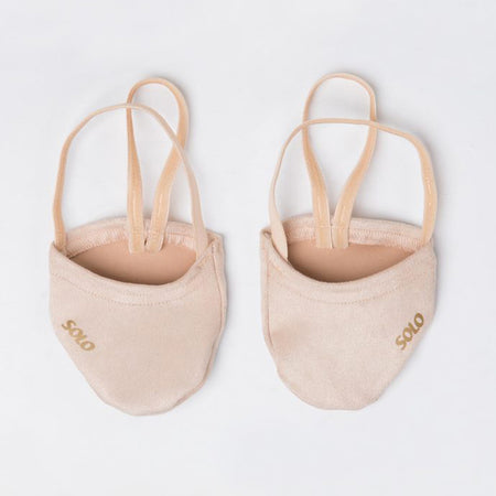 Elastic faux-suede toe-socks