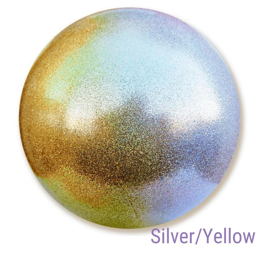 PASTORELLI Ball SHADED GLITTER 18cm FIG-approved - Silver and Yellow