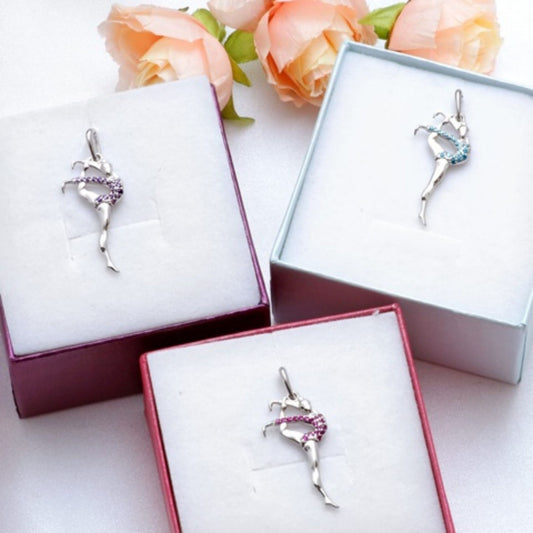 Silver Pendant with gemstones "Winner"
