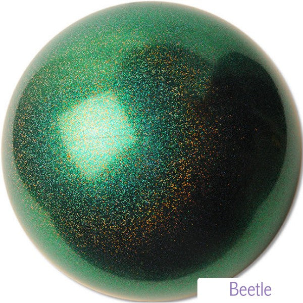 Gymnastics ball with glitter 16cm - Beetle colour
