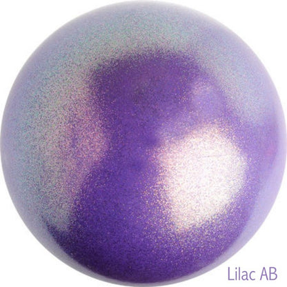 Gymnastics ball with glitter 16cm - Lilac colour