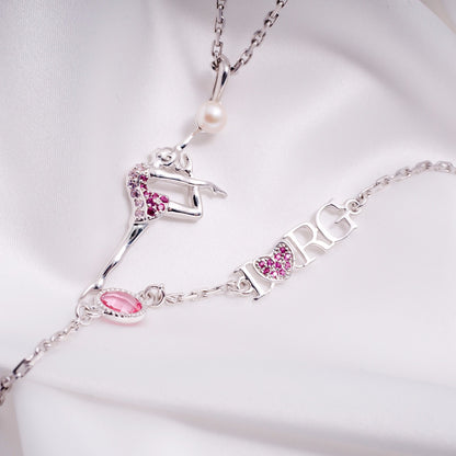 Silver Bracelet "I love RG"