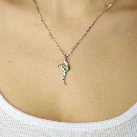 Silver Pendant with gemstones "Winner"