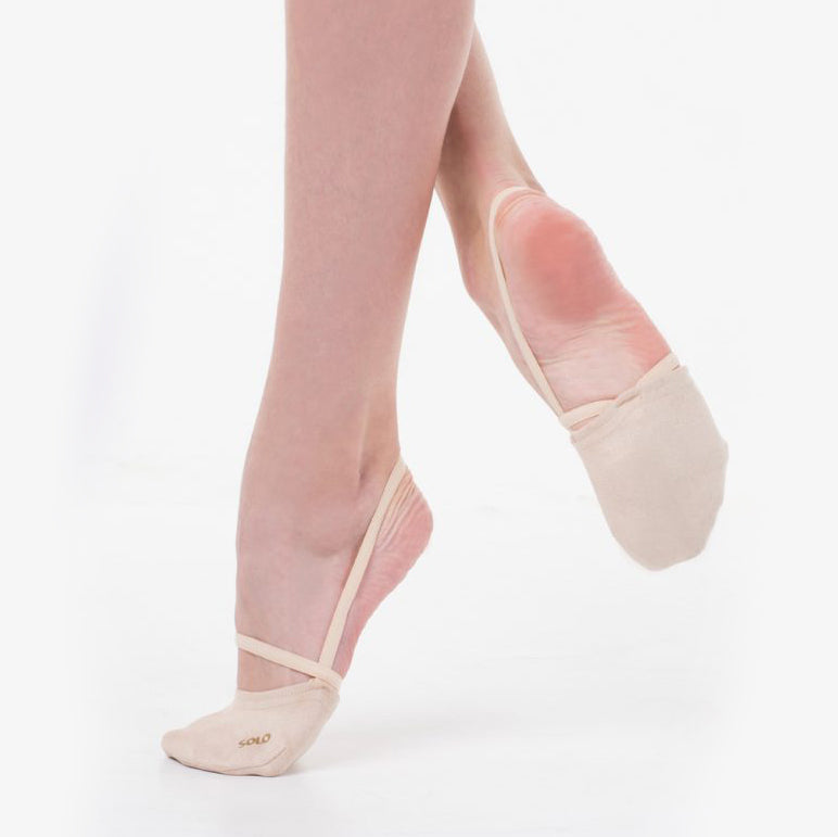 Elastic faux-suede toe-socks