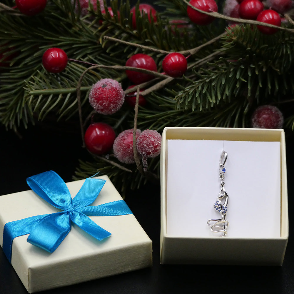 Silver Pendant "Gymnast with a Ribbon"