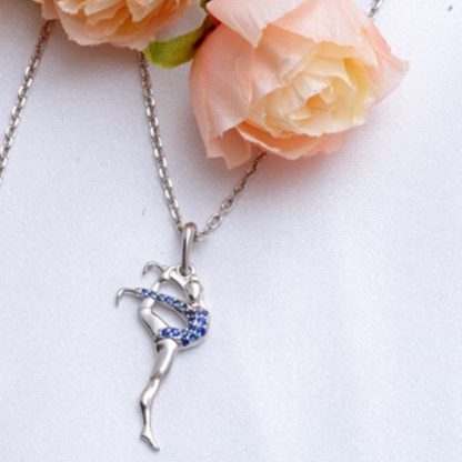 Silver Pendant with gemstones "Winner"