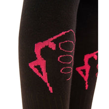 Load image into Gallery viewer, Leg Warmers Black with Fuschia
