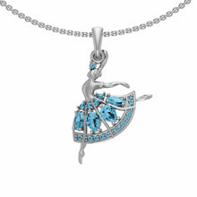 Load image into Gallery viewer, Silver Necklace with Gemstones &quot;Ballerina&quot;
