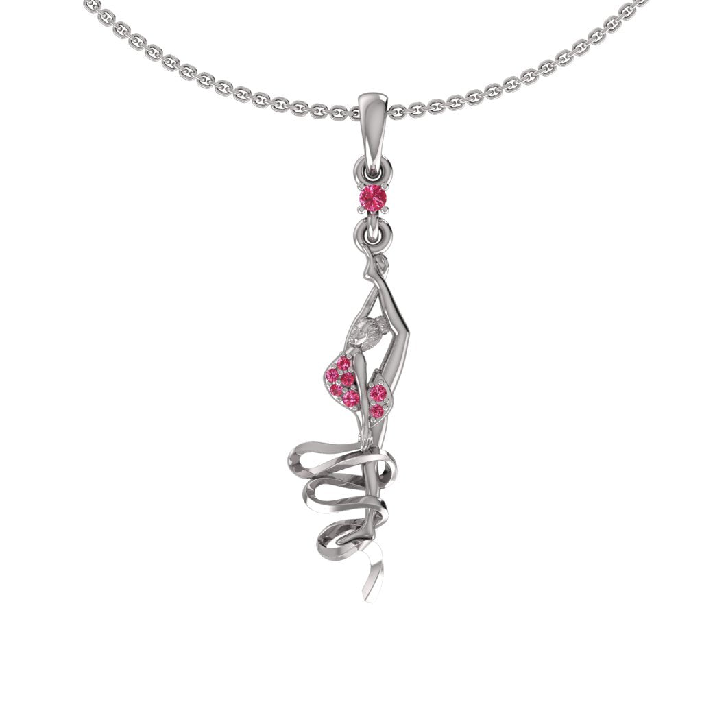 Silver Pendant "Gymnast with a Ribbon"