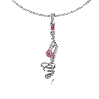 Silver Pendant "Gymnast with a Ribbon"
