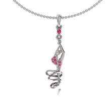 Load image into Gallery viewer, Silver Pendant &quot;Gymnast with a Ribbon&quot;
