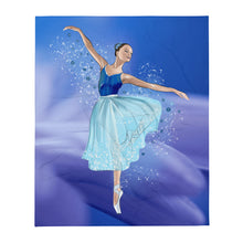 Load image into Gallery viewer, Throw Blanket with Ballerina Blue
