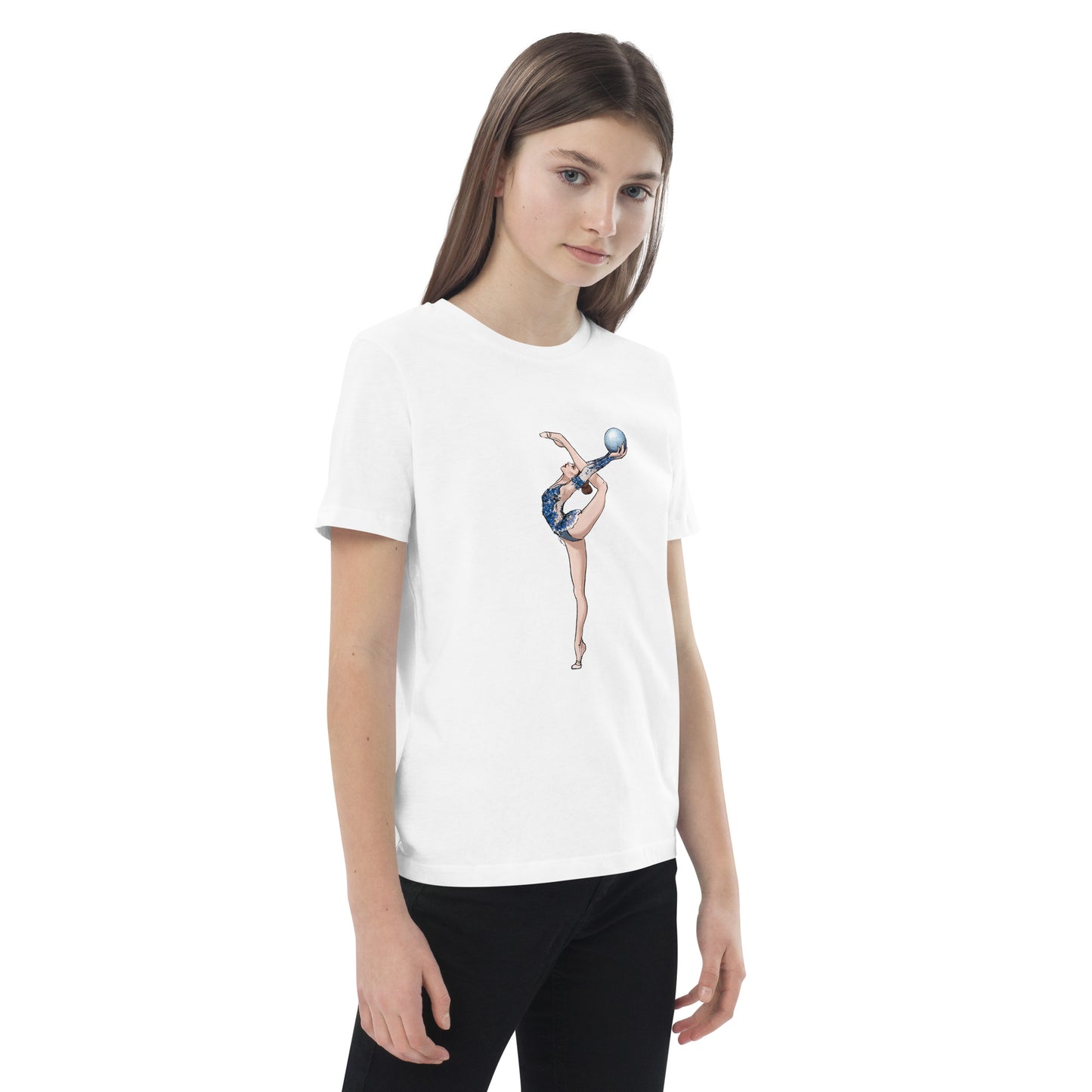 Organic cotton kids t-shirt Gymnast with Ball