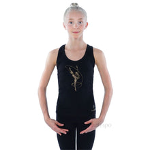 Load image into Gallery viewer, Gymnastics racerback tank top with crystals
