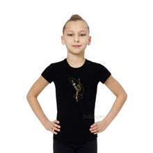 Load image into Gallery viewer, Gymnastics T-shirt with crystals
